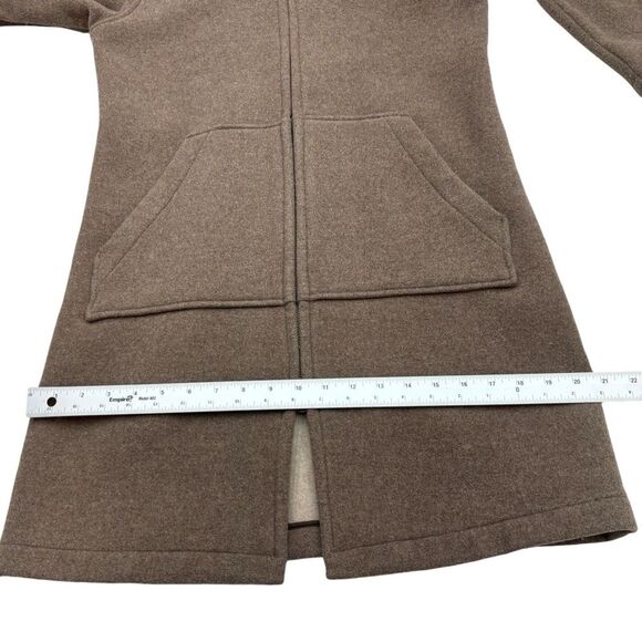 Woolrich Vintage Women’s Tan Wool Blend Zip Up Hooded Car Coat Sz S/M - Picture 7 of 14